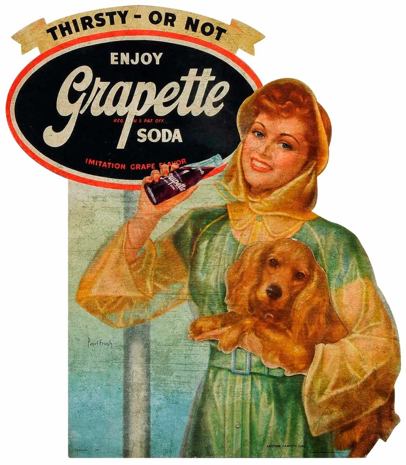 GRAPETTE GRAPE SODA POP GIRL DOG 21\