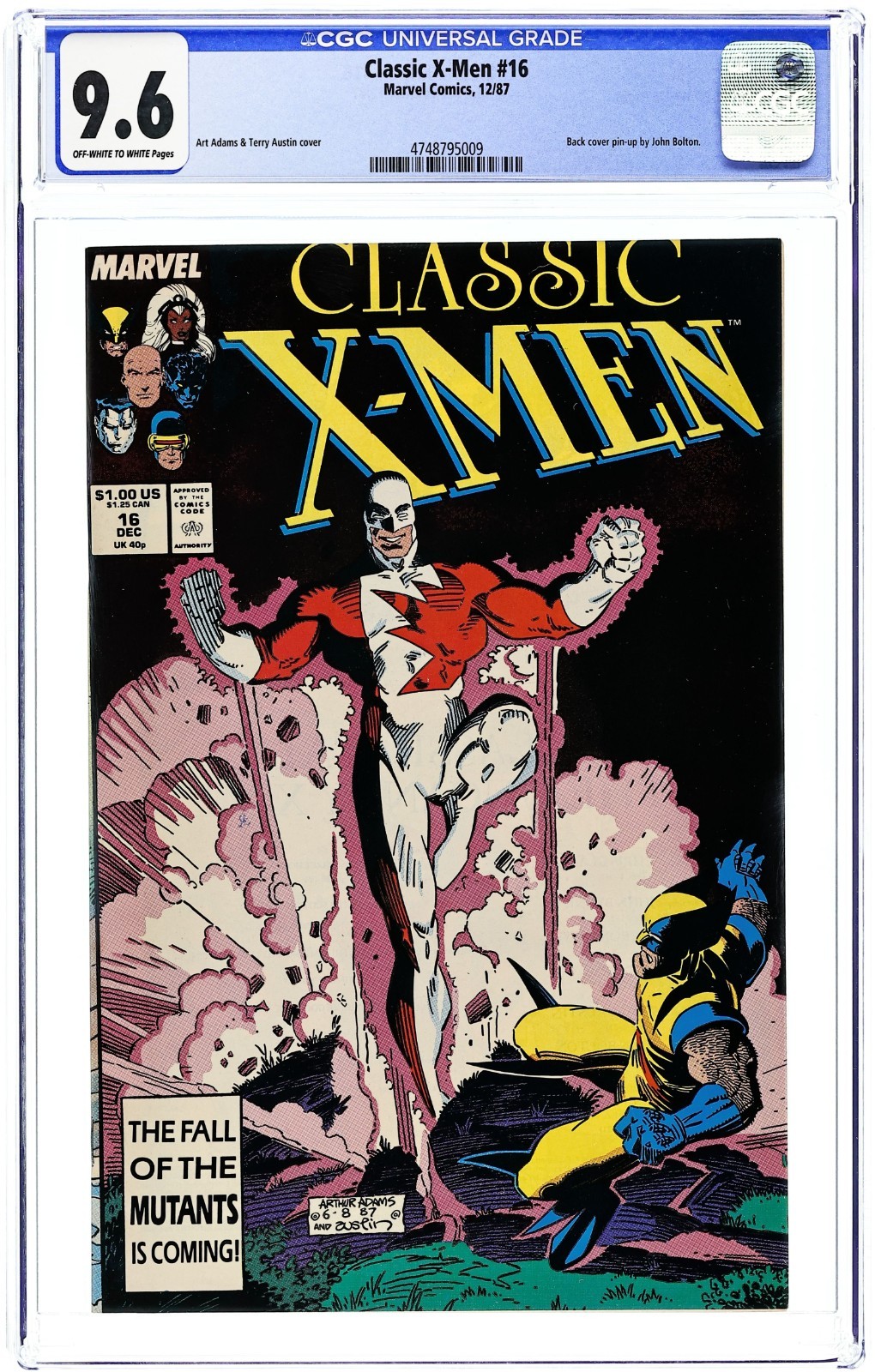 Classic X-Men #16 - 1987 - CGC 9.6 - Arthur Adams