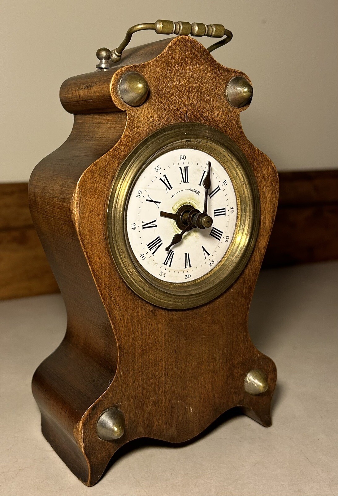 Rare German French Pendulette Desk Dresser Boudoir Alarm Mantel Table Clock D.H. Rare German French Pendulette Desk Dresser Boudoir Alarm Mantel Table Clock D.H.