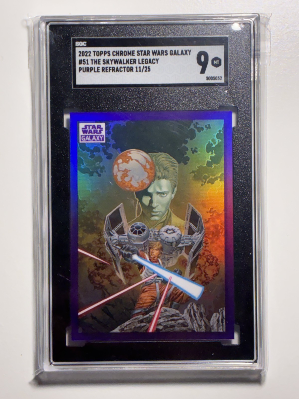 2022 Topps Star Wars Galaxy - The Skywalker Legacy #51 Purple Ref /25 SGC 9