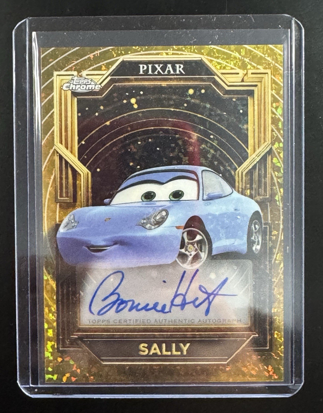 2025 Topps Pixar Gold Sally Bonnie Hunt Auto /50 Mini Diamond AA-BH Cars