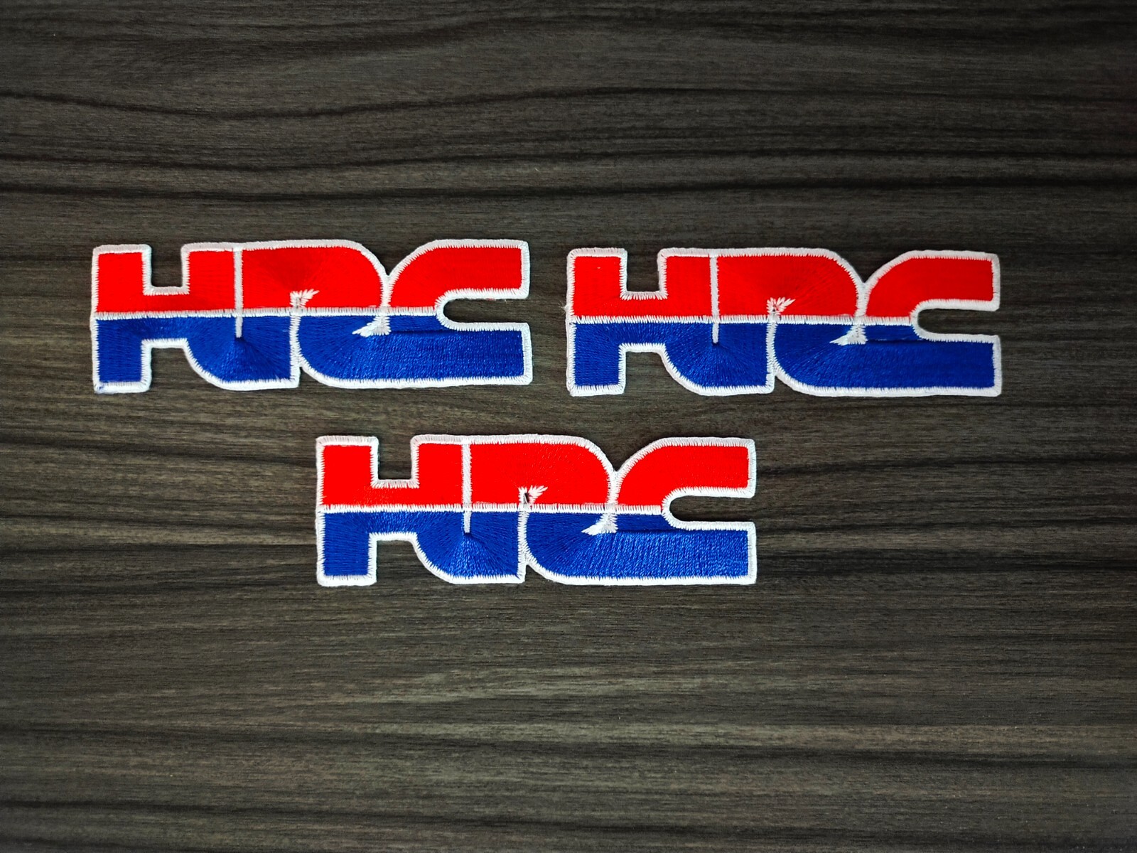 3pcs HRC HONDA Racing MOTORCYCLES Biker Iron on Patches Embroidered Sewn on 