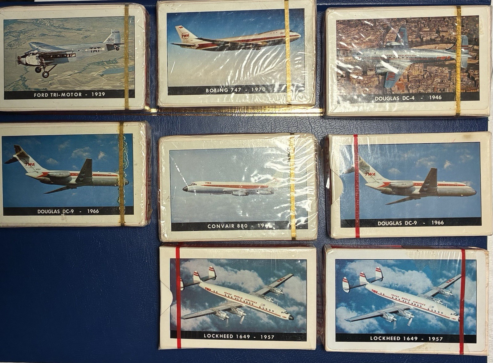 Vintage TWA Collector’s Series Playing Cards – Lot of 8 Decks