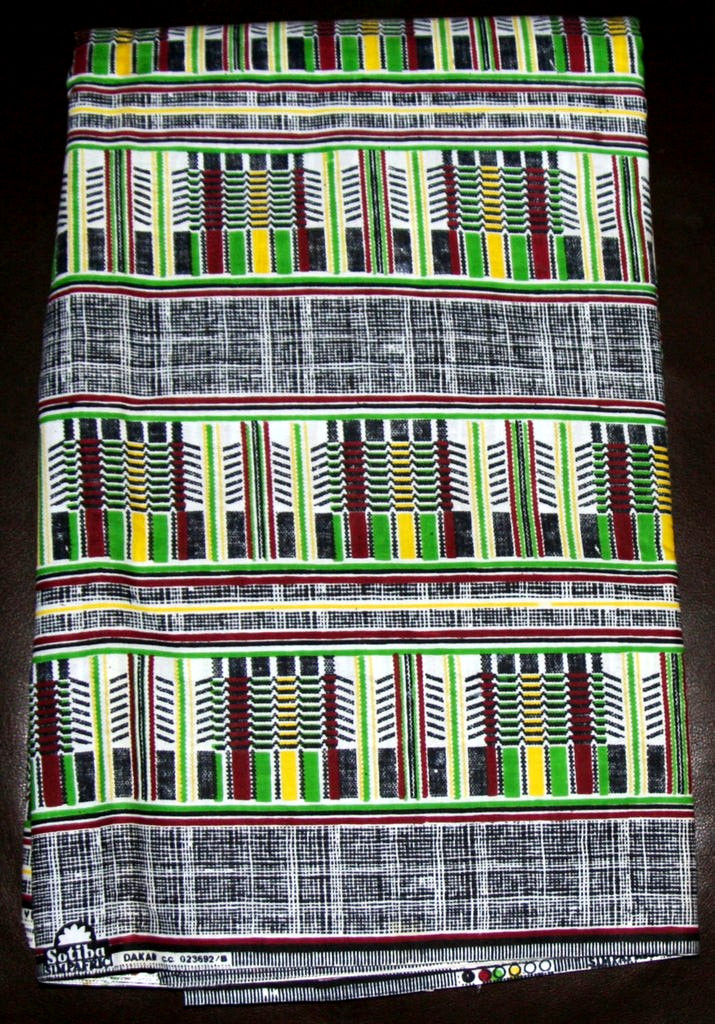 Classic African Fabric by Sotiba Senegal 6 Yards  Designs Green VTG