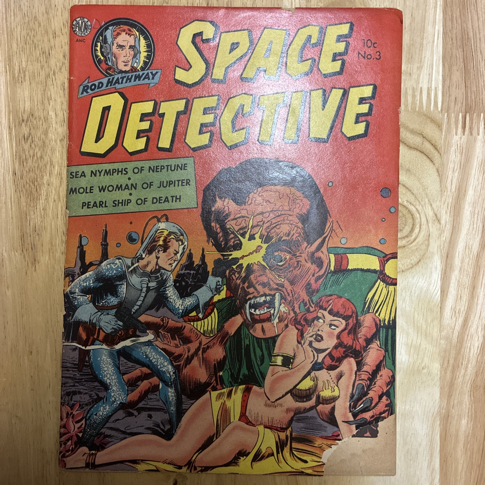 Space Detective #3 Avon Comics 1952 Golden Age Sci-Fi GGA Cover