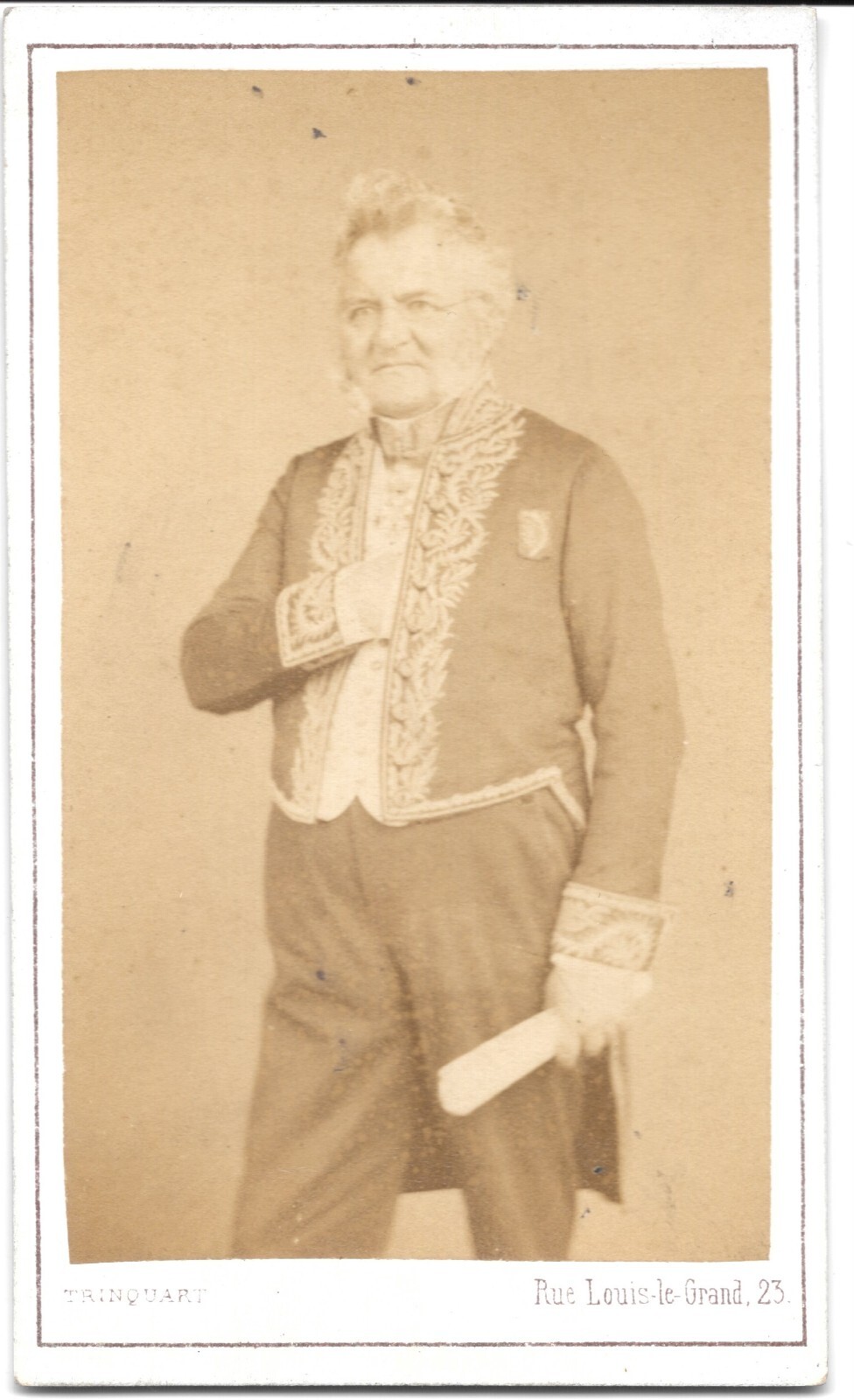 Adolphe THIERS Outfit d'Académicien Academie Francaise Photo CDV Trinquart Paris
