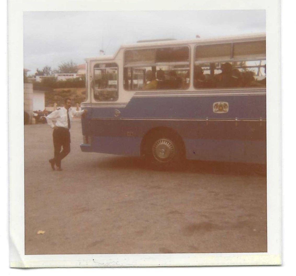 Vintage Vernacular Snapshot 1972 Bus Driver Montemor-O-Novo Portugal