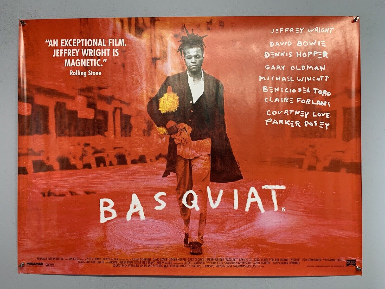 David Bowie Courtney Love Poster Original Vintage Film Promotion Basquiat 1996