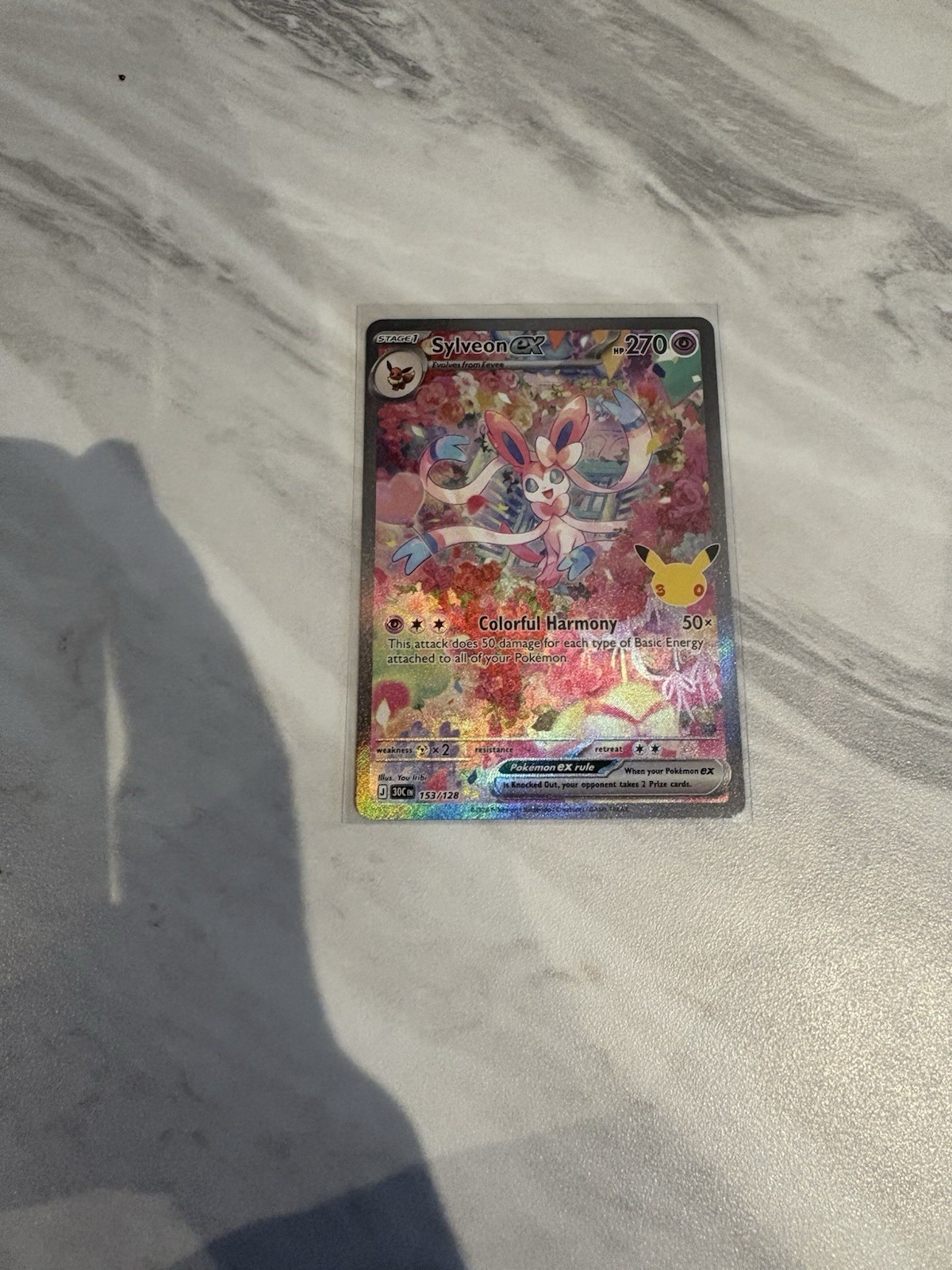 2026 Pokemon 30th Anniversary Sylveon ex SIR Special Illustration Rare 153/128 2026 Pokemon 30th Anniversary Sylveon ex SIR Special Illustration Rare 153/128