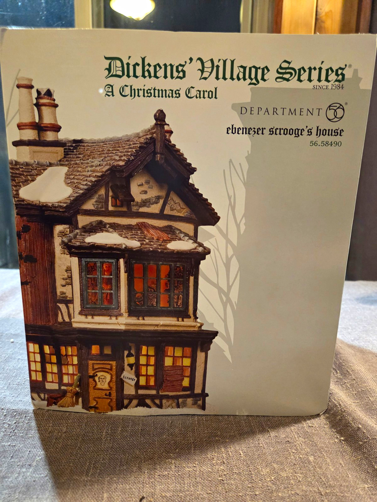 Department 56 Dickens' Village Ebenezer Scrooge's House Illuminated Porcelain