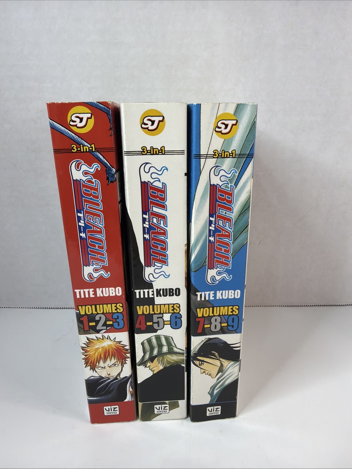 Bleach 3-in-1 Edition Manga Volumes 1-9 Comic Book Lot VIZ Media