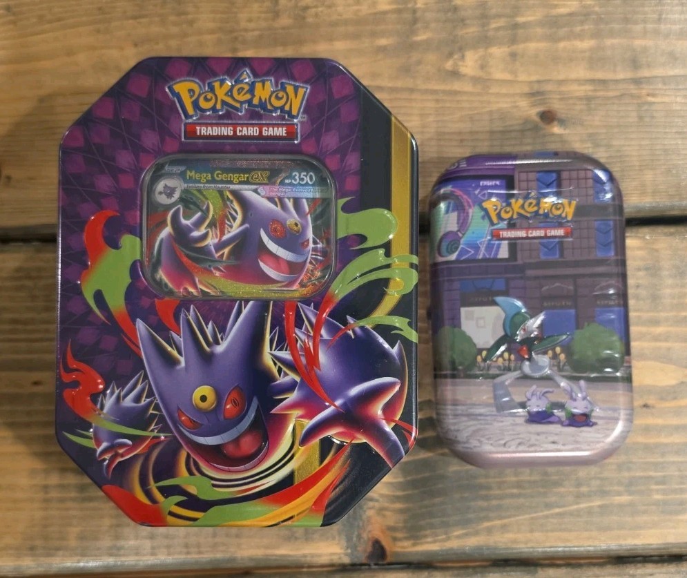 Pokemon Gengar Moonlit Tin And Lumiose City Mini Tin SEALED 6 Packs Total 🔥
