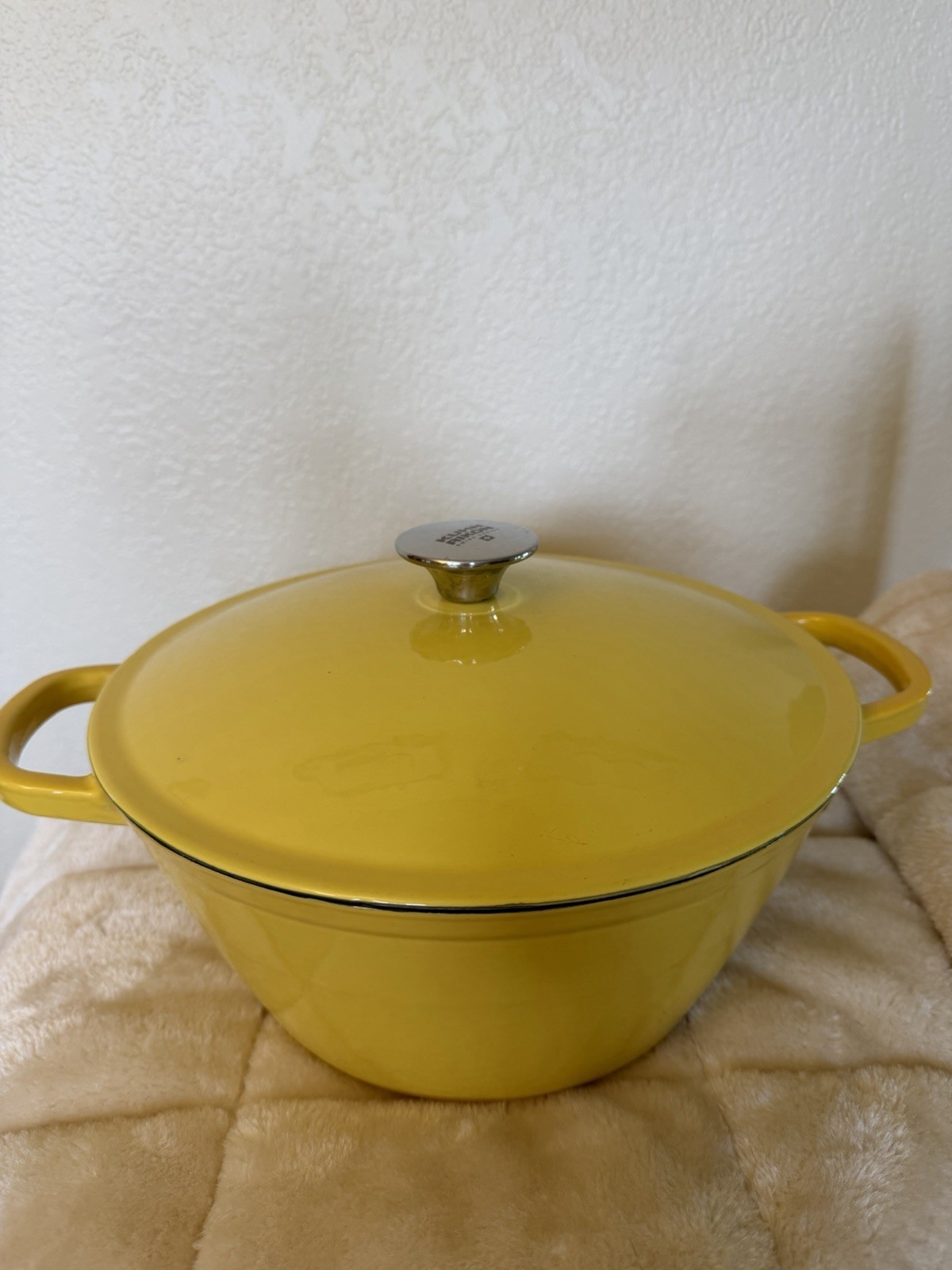 Kuhn Rikon 24cm Enameled Cast Iron Dutch Oven Casserole Pot Yellow 3.9L 2014