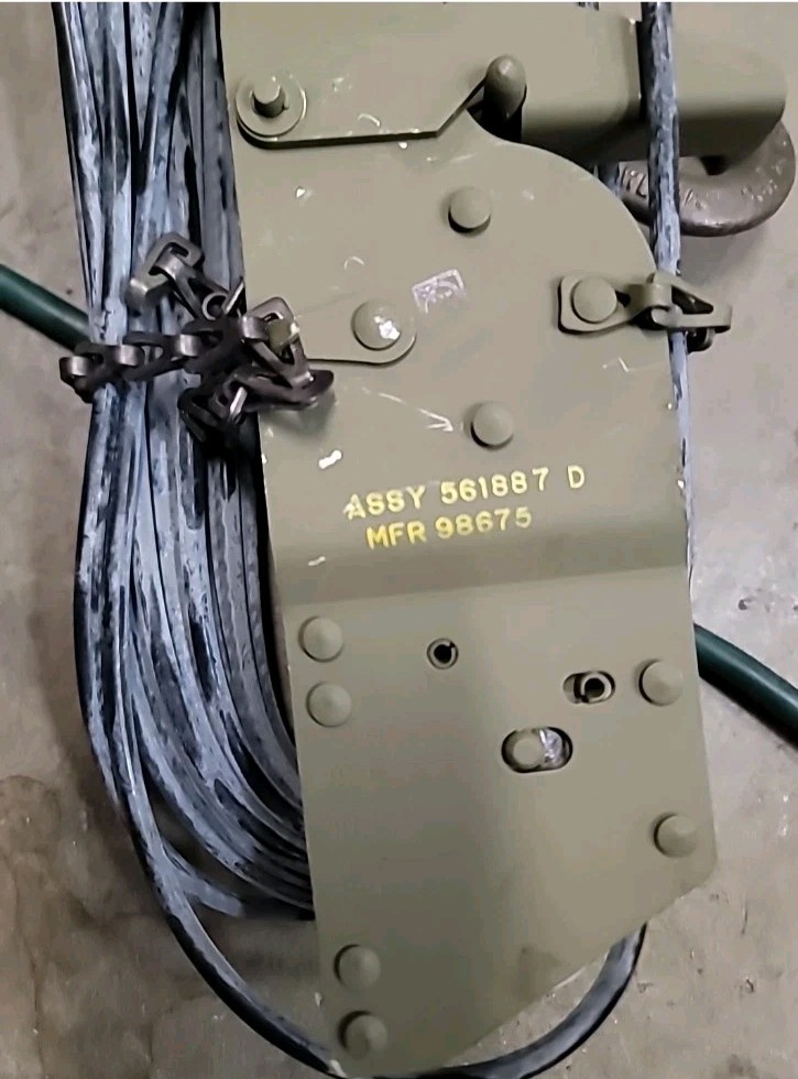 Vintage US Army SM-D-697075 Guy 50ft Wire Rope w/2000lb min Steel w/Zinc - USED