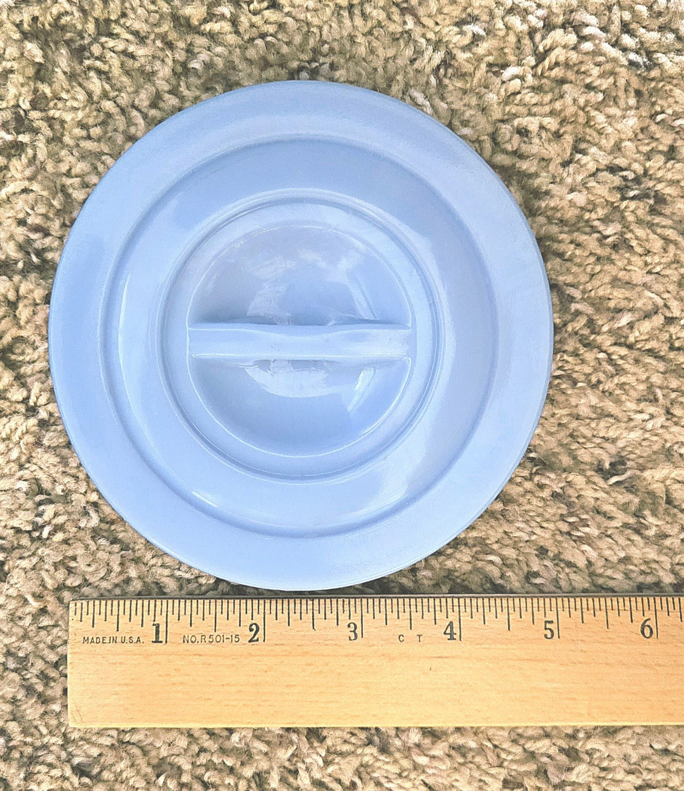 Rare, Vintage, Jeanette DELPHITE BLUE  DRIPPINGS bowl   LID ONLY  4.75\