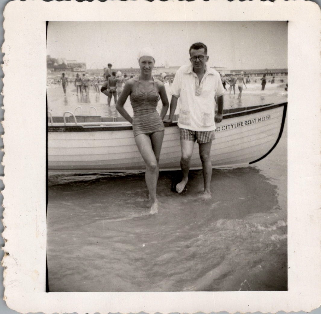 1950s Atlantic City Beach Patrol Lifeboat No 51 Photo NJ Boardwalk 1950s Atlantic City Beach Patrol Lifeboat No 51 Photo NJ Boardwalk