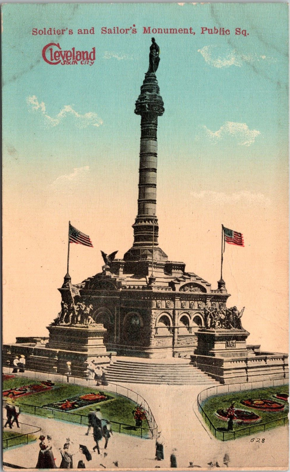Soldier\'s and Sailor\'s Monument, Cleveland, Ohio- Divided Back Postcard c1907-15