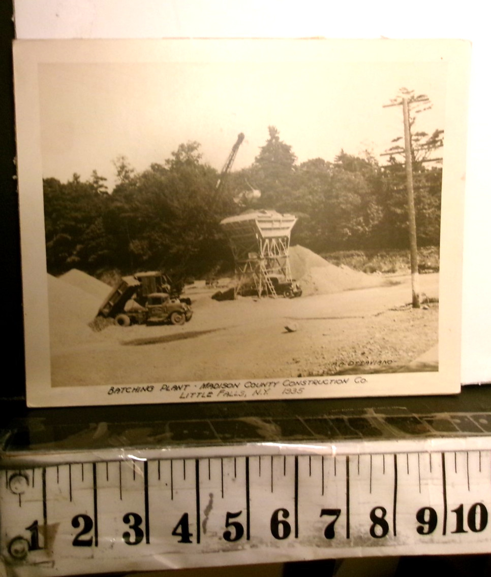 1935 LITTLE FALLS, NEW YORK- MADISON COUNTY CONSTRUCTION - BATCHING PLANT PHOTOS