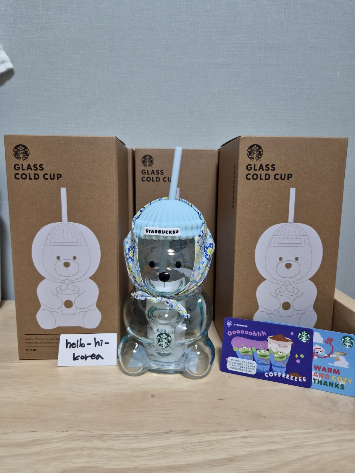 [ON HANDS] Starbucks Korea Your Summer Bearista Cold Cup 591ml + Gift Card 1ea
