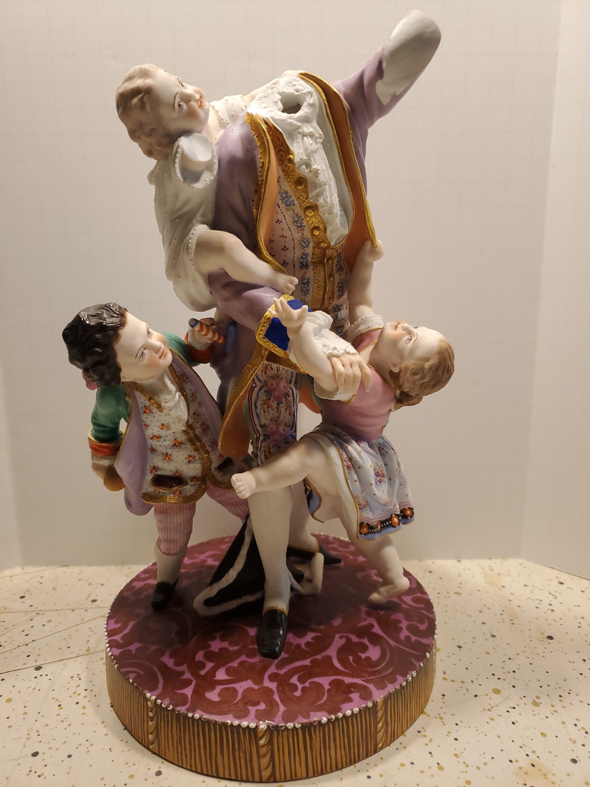 Damaged Nineteenth Century (1800\'s) French Bisque Fine Porcelain by Jean Gille