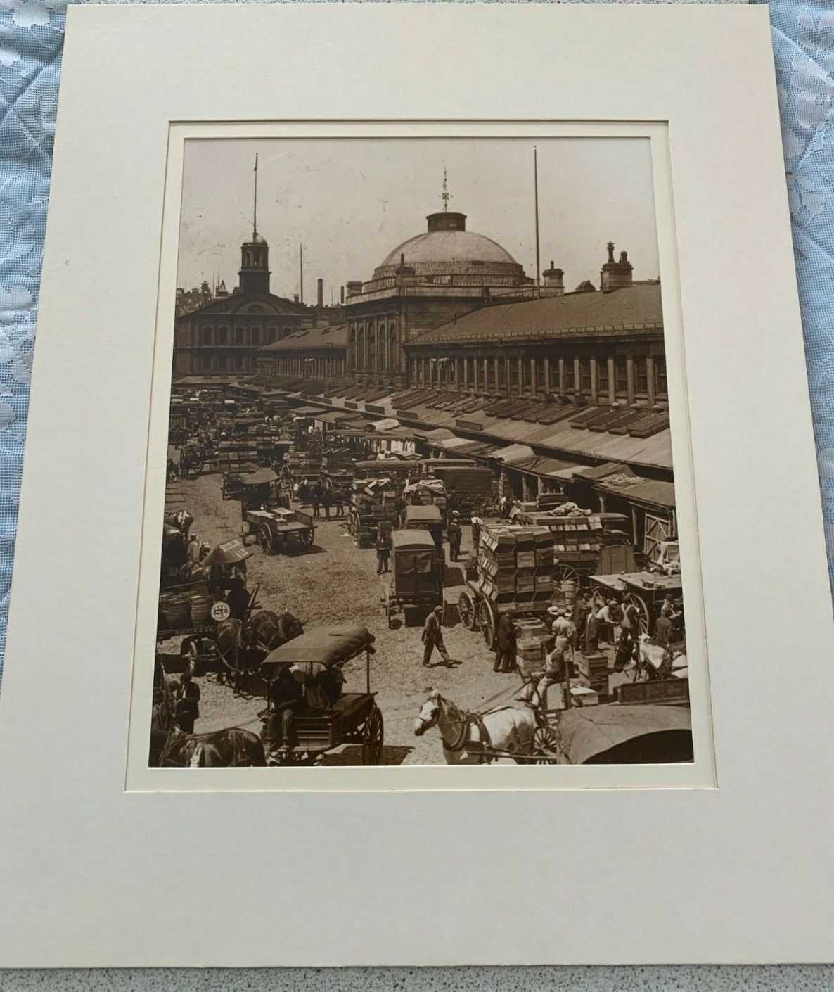 Large B&W Photograph Quincy Market Boston c1900 The Sandler Collection