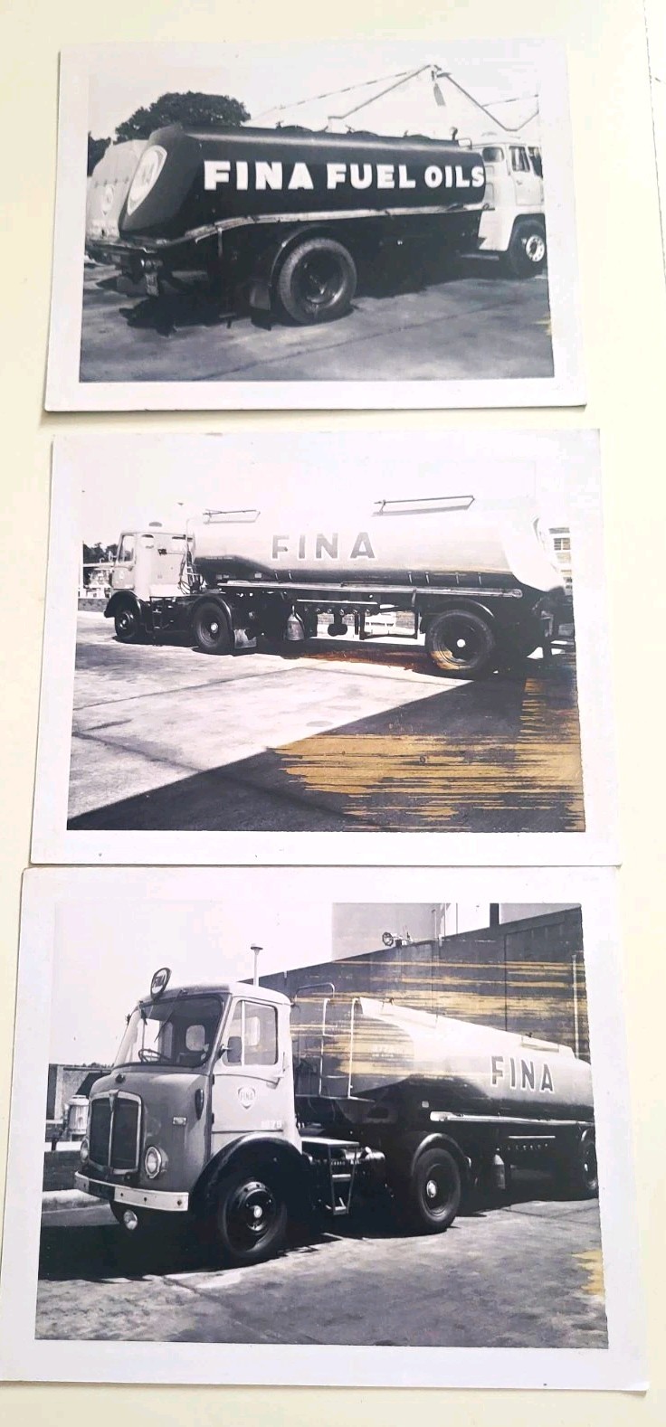 Vintage FINA Fuel Tanker Photos Spec Cards Leyland AEC Atkinson Truck Archive