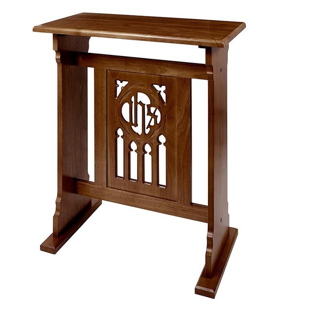 Florentine Credence Religious Table Walnut Maple Hardwood Church Furniture Stand Florentine Credence Religious Table Walnut Maple Hardwood Church Furniture Stand