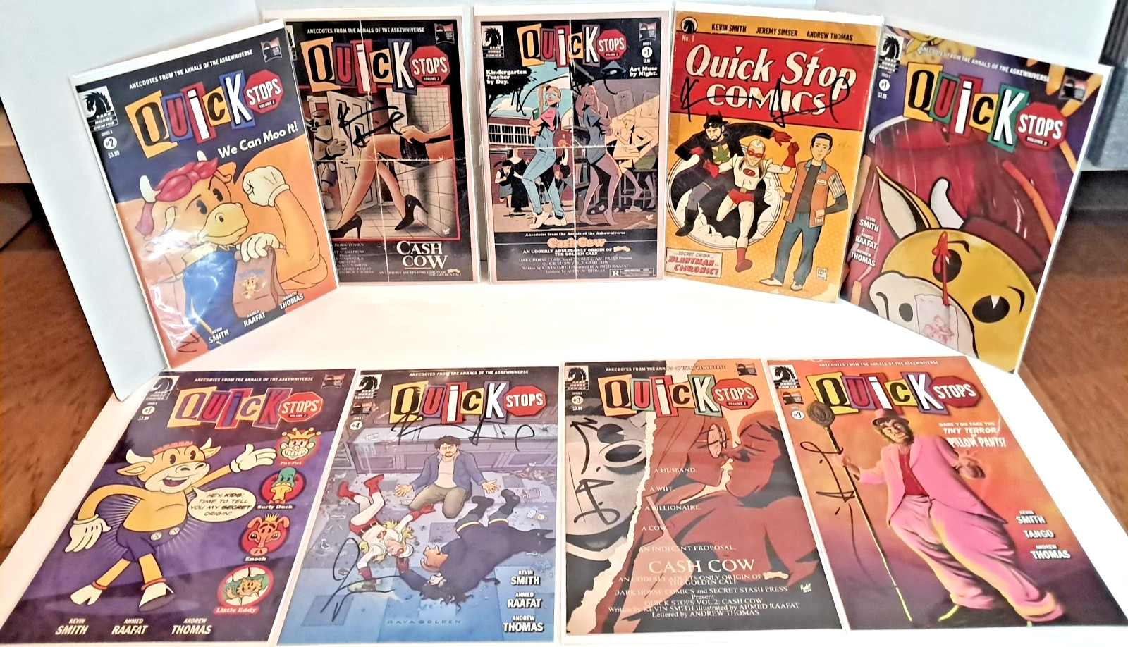 Lot of 8 (6 signed) Quick Stops Comics by Kevin Smith Lot of 8 (6 signed) Quick Stops Comics by Kevin Smith