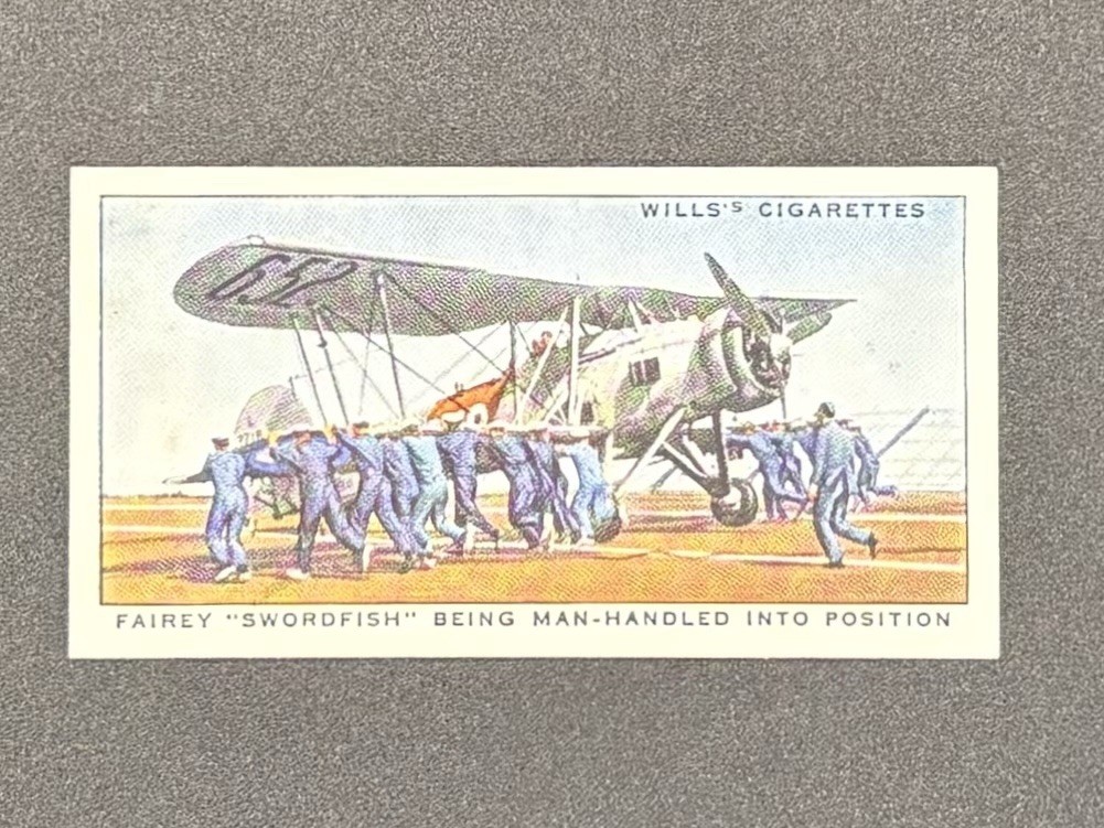 1939 Wills Life In The Royal Navy #29 Fairey Swordfish HMS Furious Tobacco Card