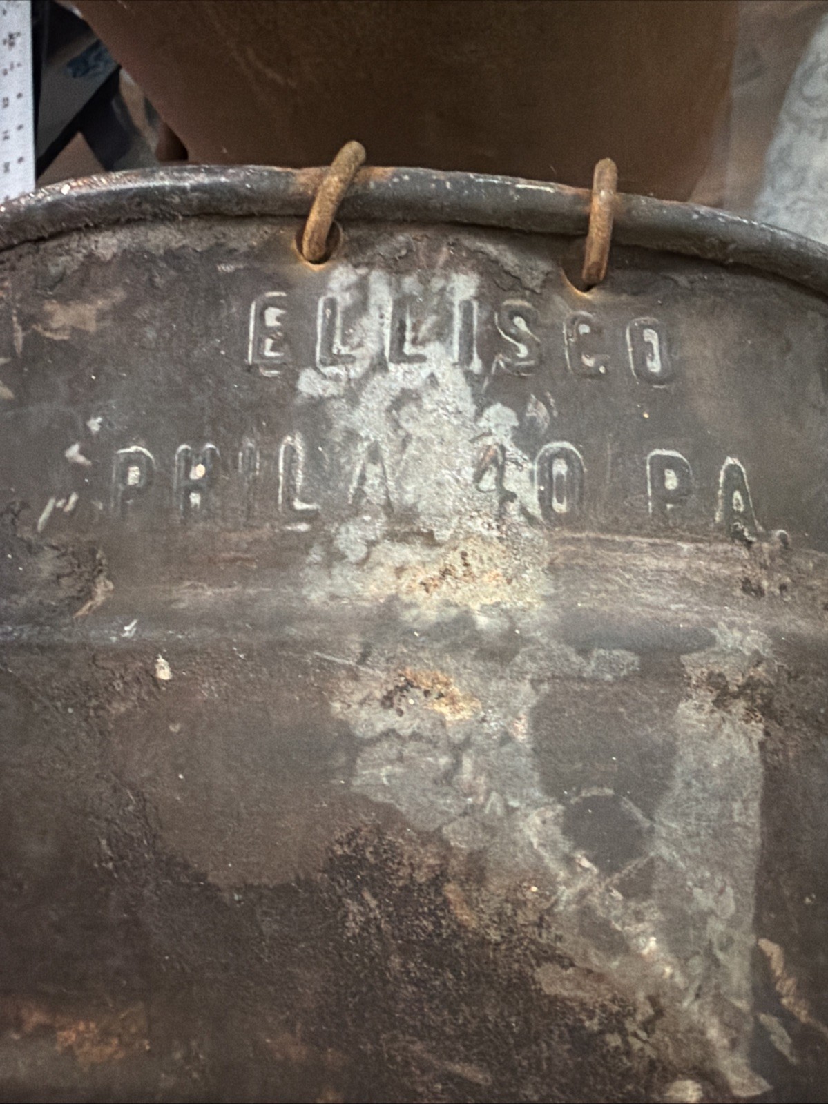 Vtg Large WYETH Galvanized Metal Funnel Farm Garage Decor Antique 11” wide