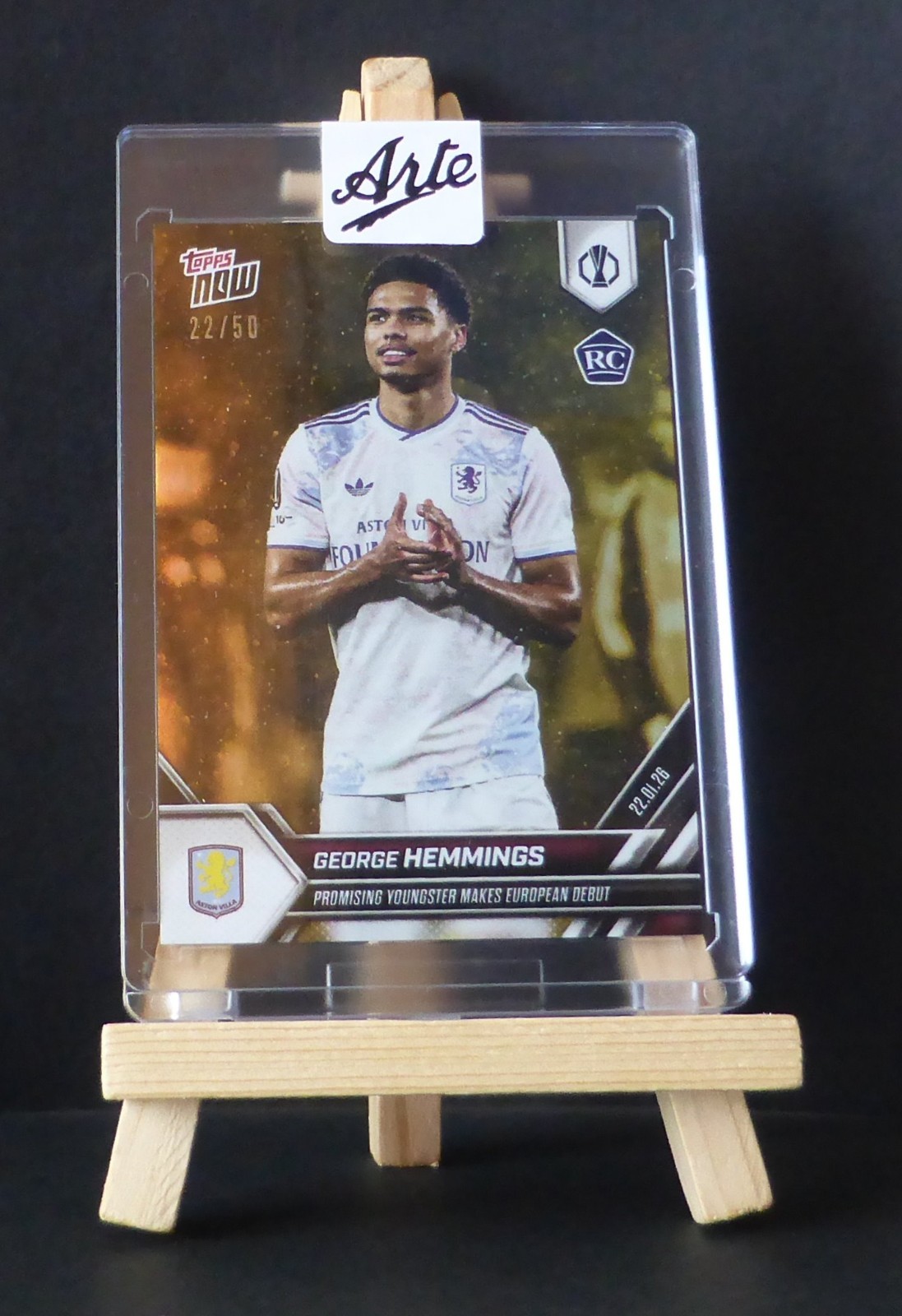 2025/2026 TOPPS NOW UEL ⭐ GEORGE HEMMINGS ⭐ ASTON VILLA ☄️ N. 15 ☄️ 22/50