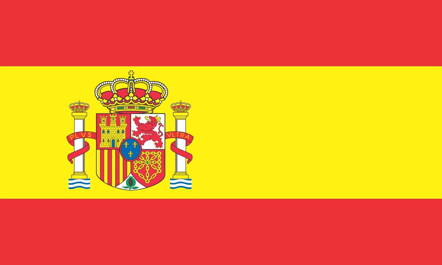 5in x 3in Spain Flag Magnet Vinyl Spanish Country Vehicle Flag Bumper Magnet