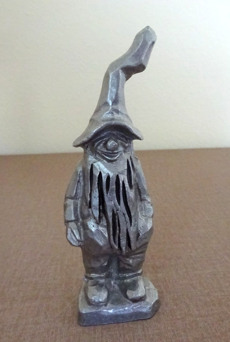 VINTAGE LLH WILTON ARMETALE ALUMINUM CAST METAL GNOME TROLL FIGURINE