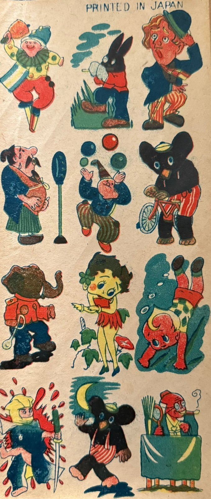 Vintage c-1930s Decal Sheet with Betty Boop Hula Dancer - Pre-war Japan \