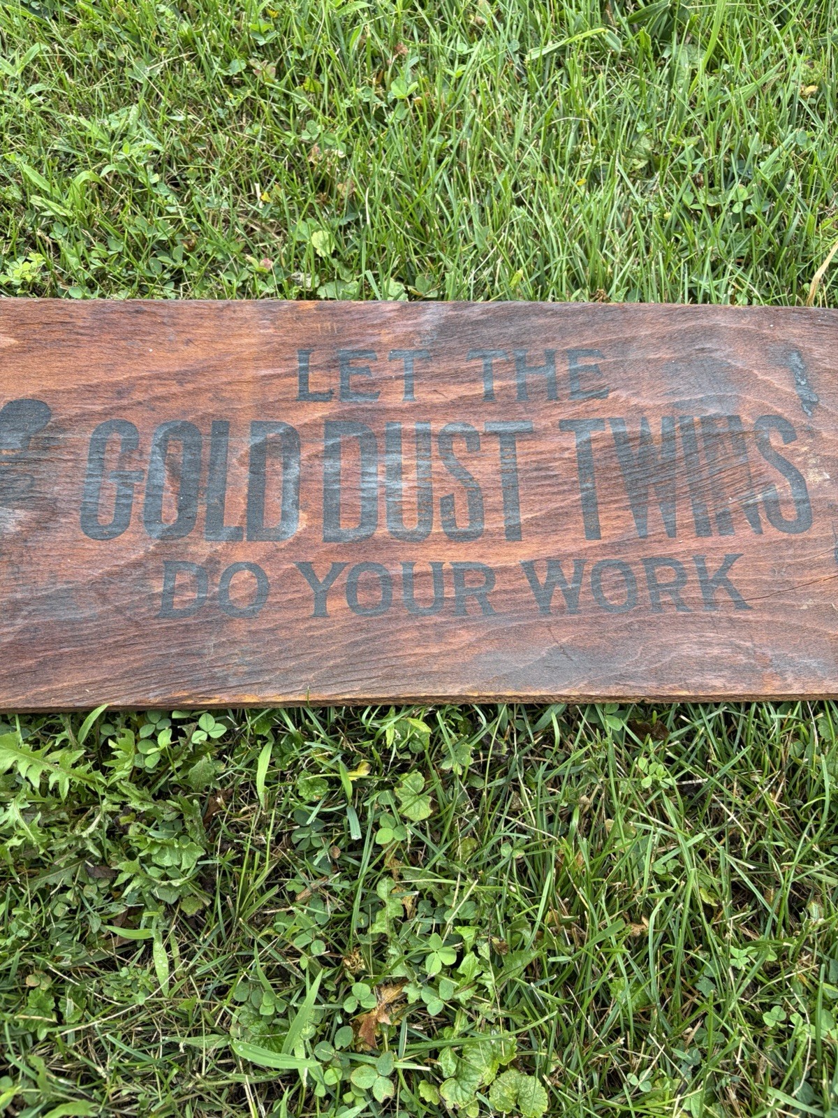 Gold Dust Twins Wooden Advertising Sign Rare Original Vintage
