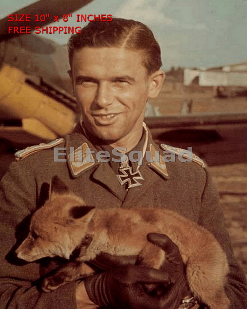 WW2 8x10 Photo WW2 Hans Philipp German Luftwaffe fighter ace with 206 O0709 WW2 8x10 Photo WW2 Hans Philipp German Luftwaffe fighter ace with 206 O0709