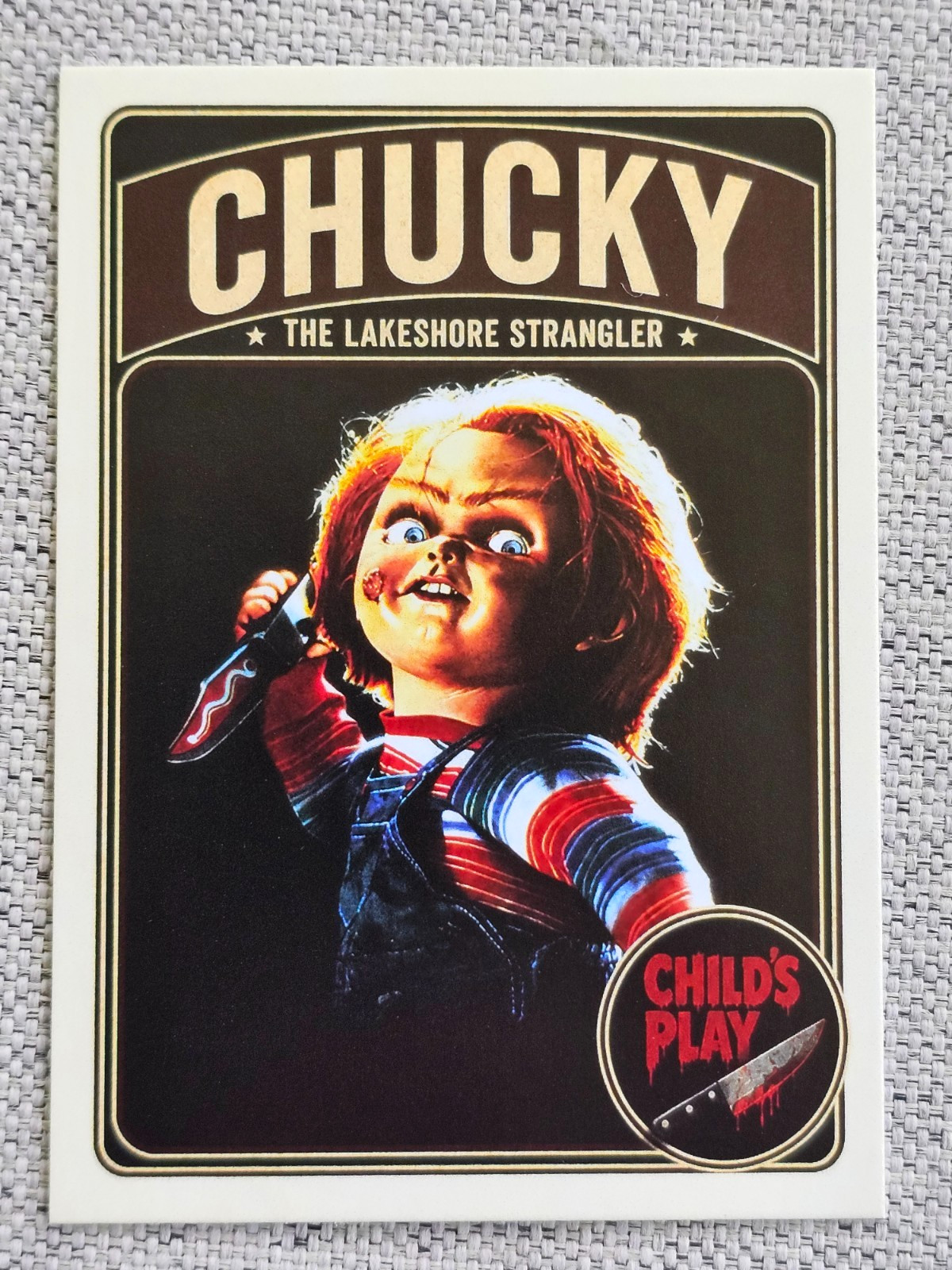 CHUCKY CHILD\'S PLAY CUSTOM ACEO FAN ART HORROR MOVIE DOLL CHARACTER TRADING CARD