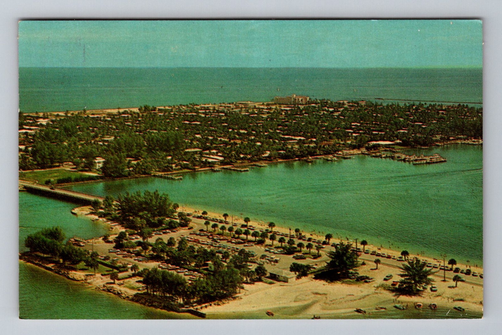 Riviera Beach FL-Florida, Aerial View Park, Postal PC Vintage c1964 Postcard
