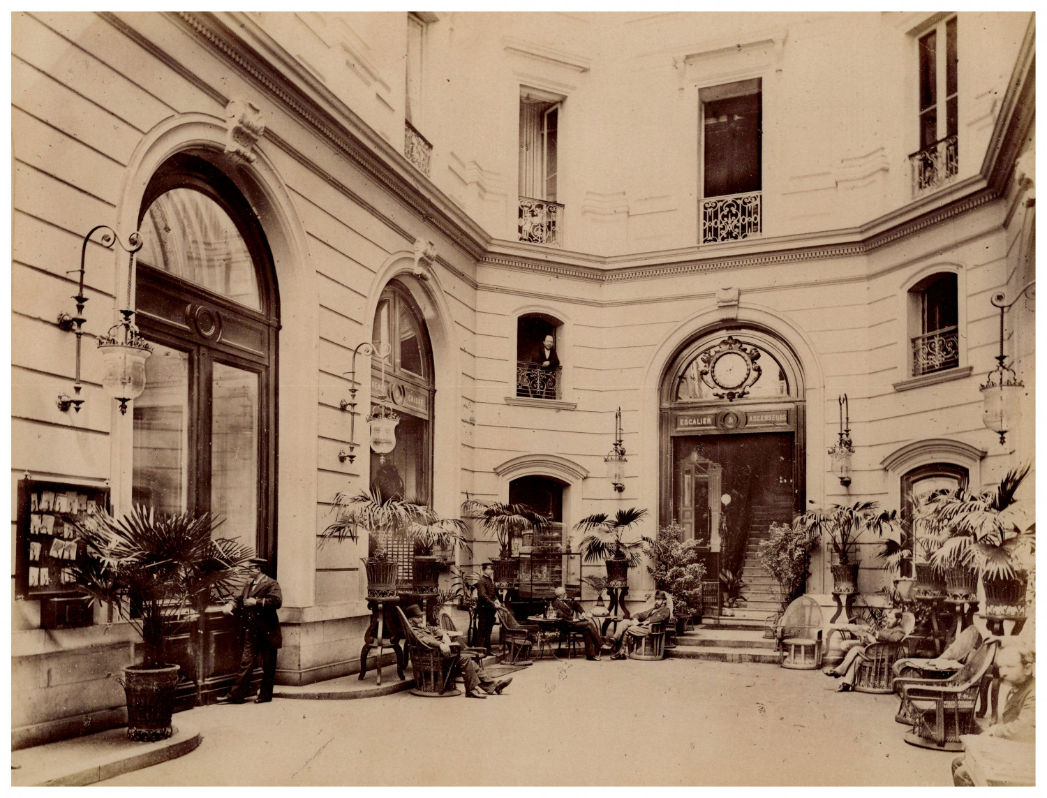 France, Marseille, Grand Hôtel du Louvre et de la Paix Original Vintage Print 
