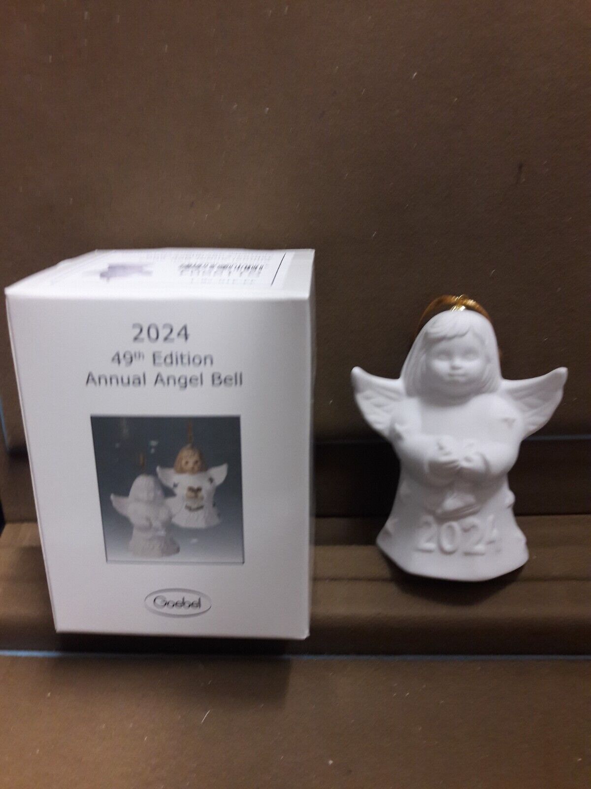 GOEBEL,  2024 ANNUAL ANGEL BELL, 49TH EDITION, COLOR- WHITE BISQUE, NEW, MIB