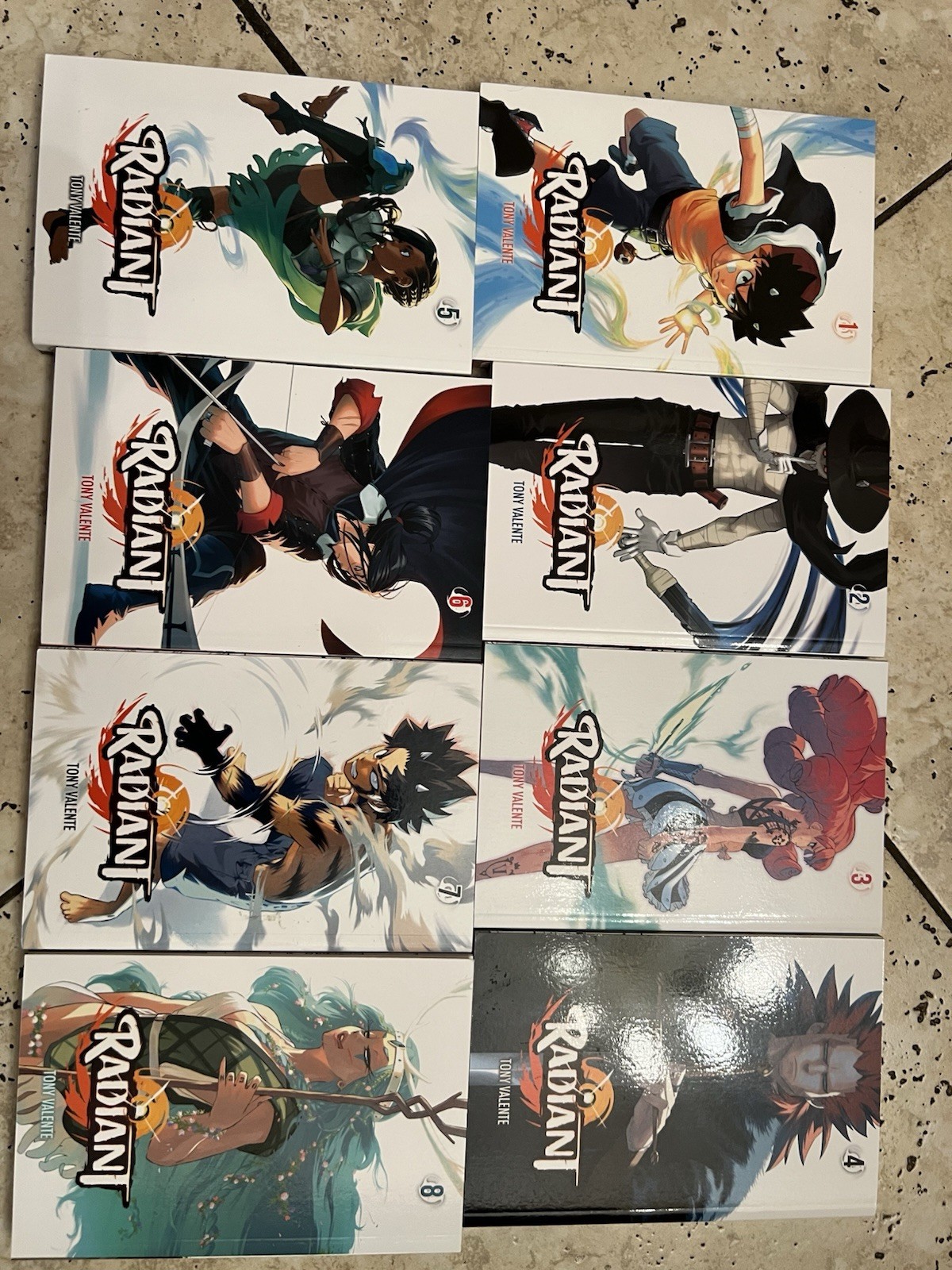 Radiant Manga Book Lot Vols 1-8 by Tony Valente, Viz Media English Edition