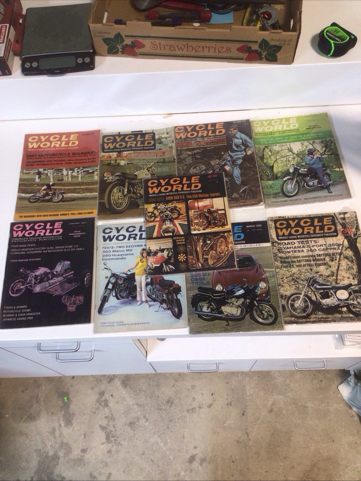 9 Vintage Cycle World Magazines 1967 1968 60’s