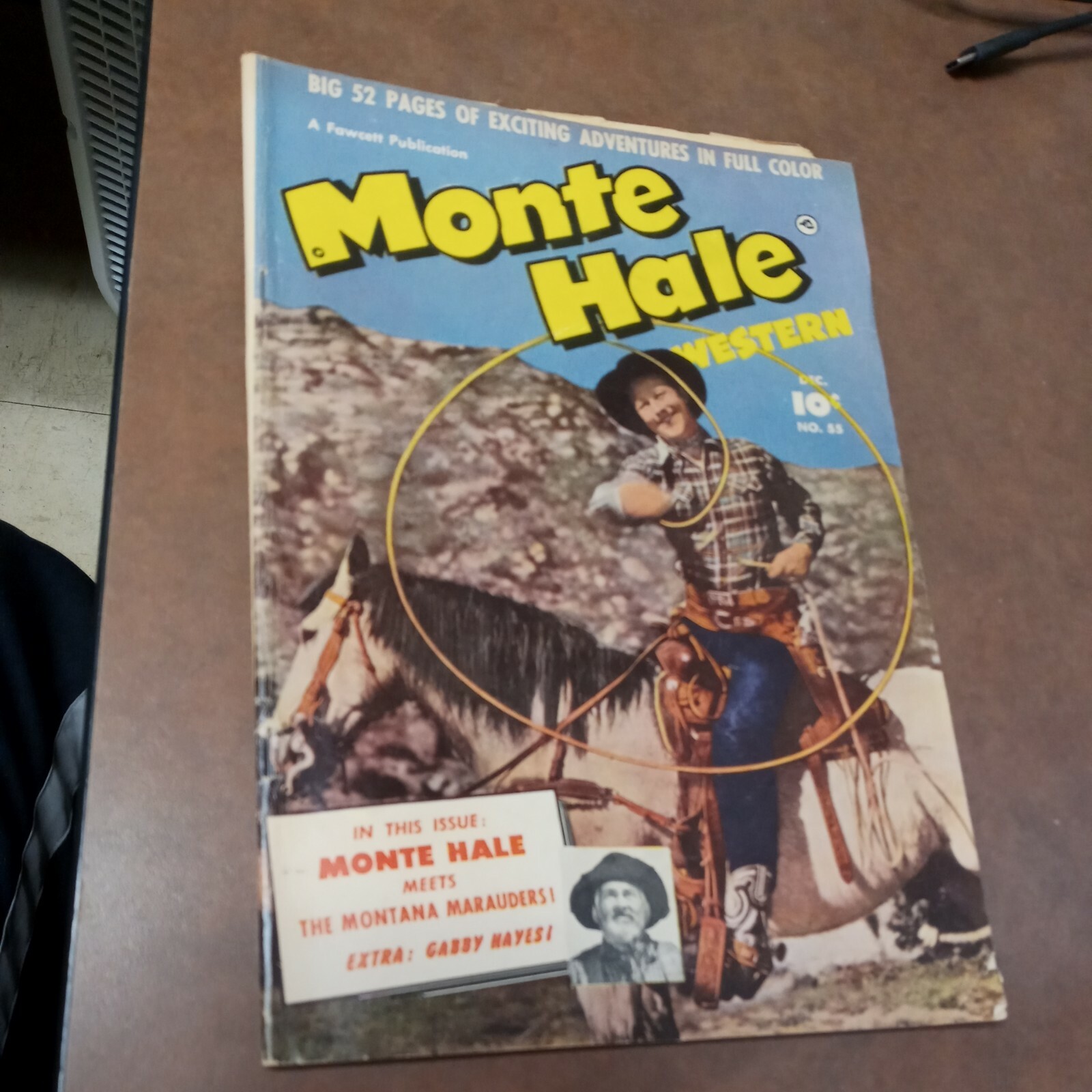MONTE HALE WESTERN #55 GOLDEN AGE FAWCETT DECEMBER 1950 photo cover movie hero