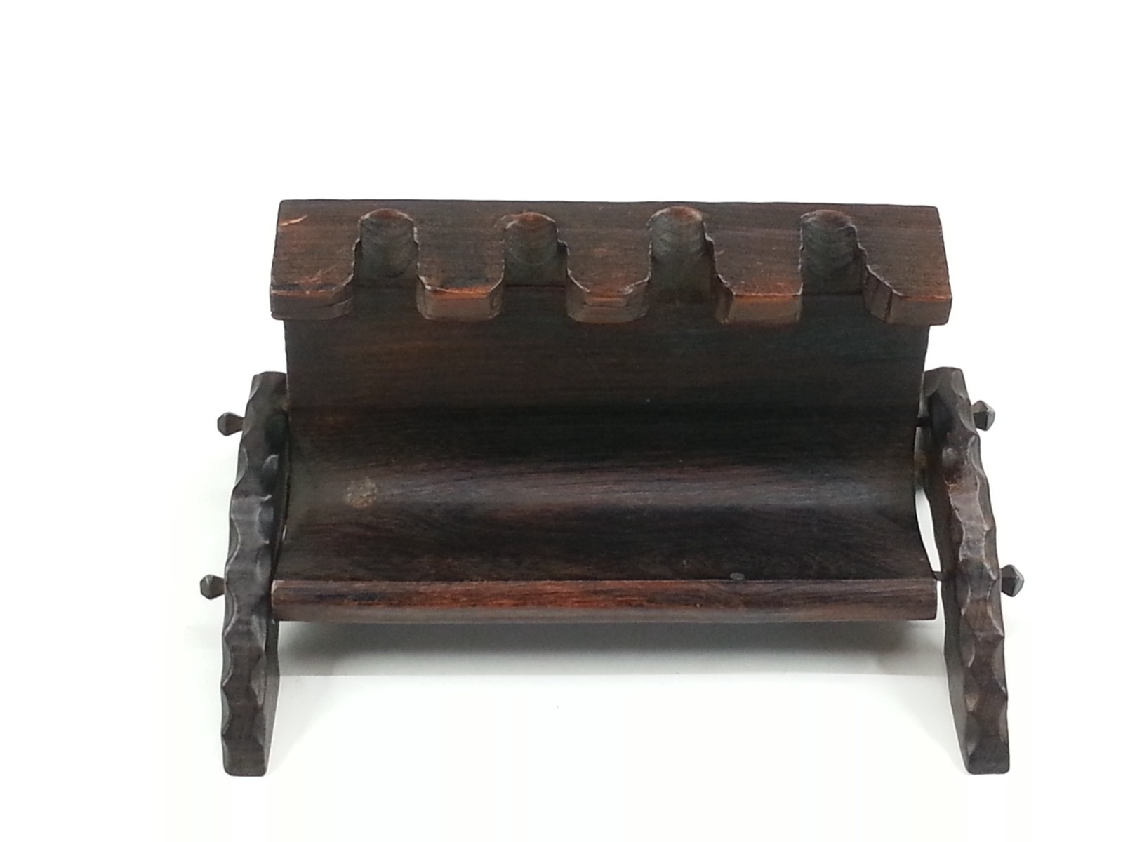 Retro Vintage Goth 1970s Mediterranean Spanish Revival Wood Smoking Pipe Holder