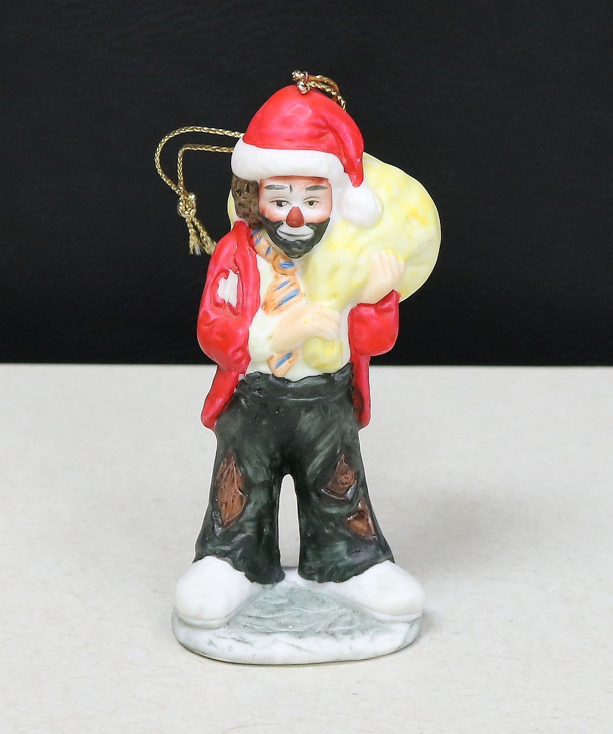 Emmett Kelly Jr Figurine Ornament Hobo Santa  Christmas Flambro #2330-F