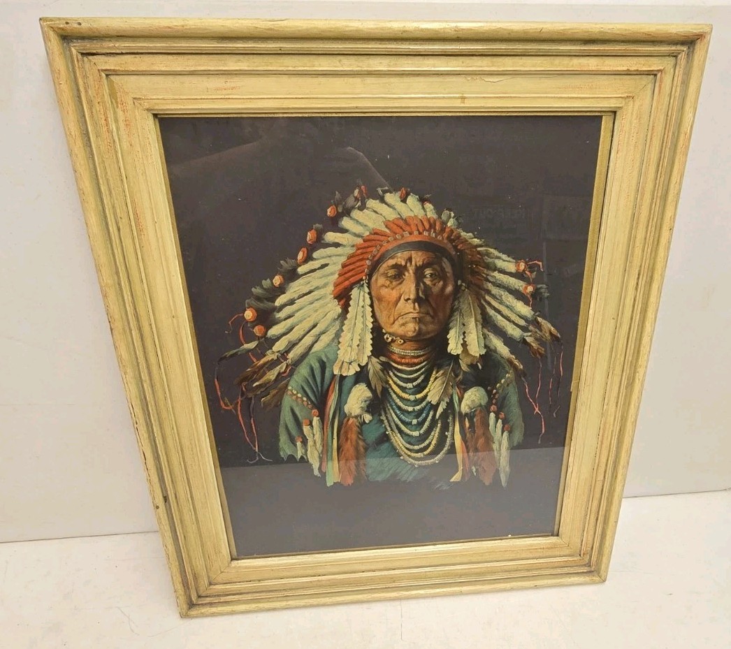 Antique C1911 Prince Albert Tobacco Chief Joseph Nez Perce Sign Native American