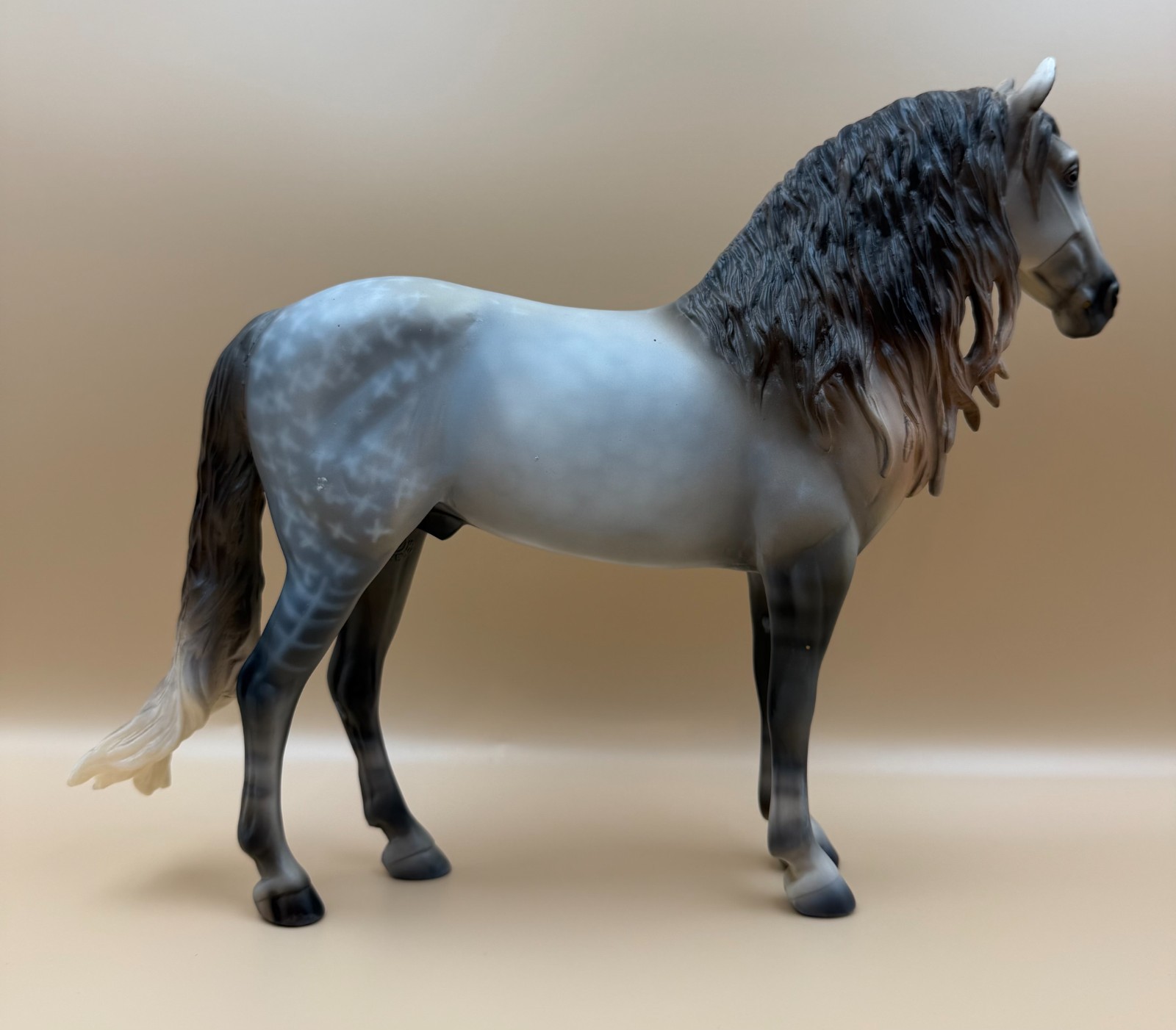 Breyer Premier Club Spanish Stallion Duende Dapple Grey Model horse Box COA Bag