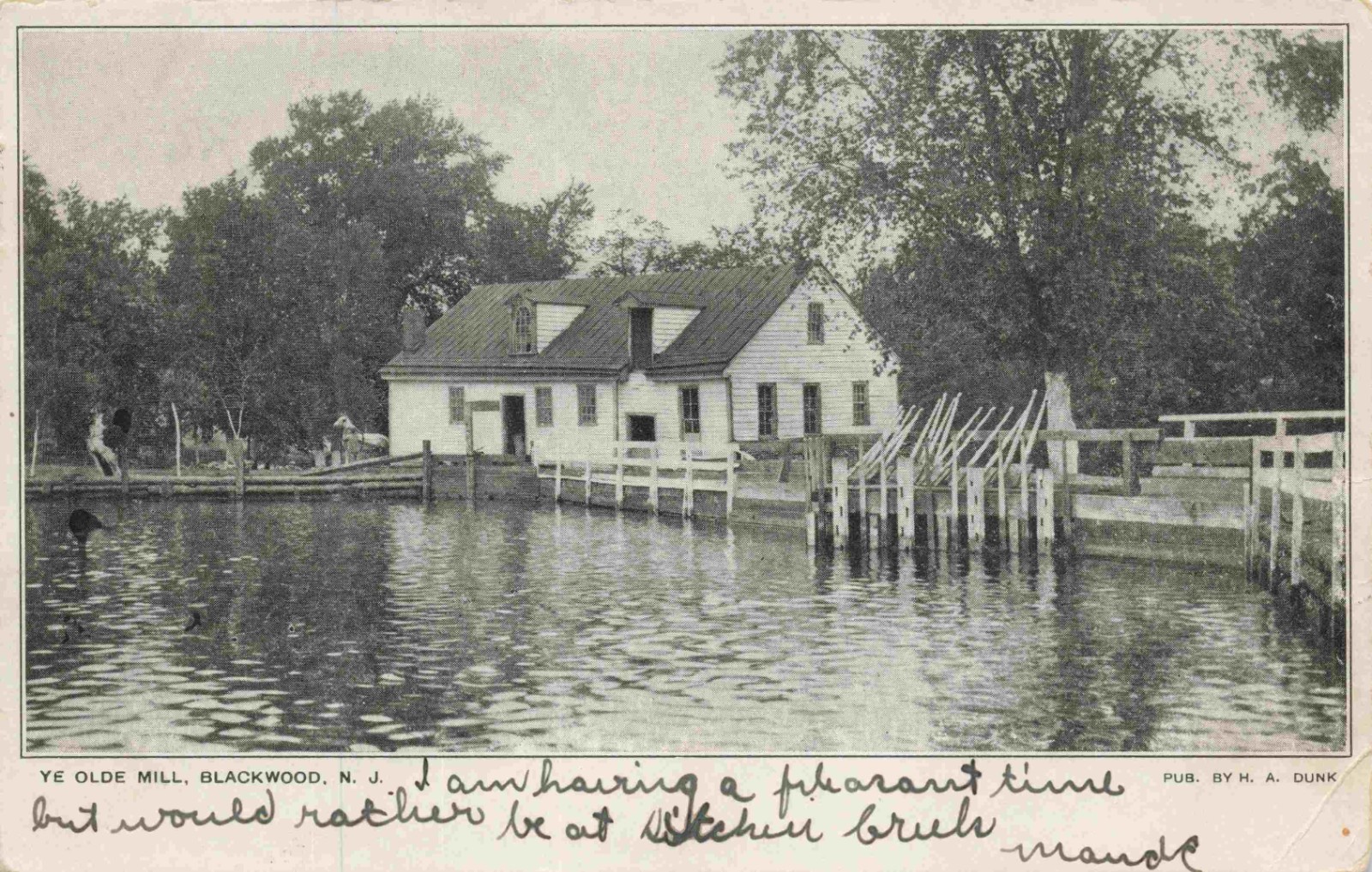 A View Of The Old Mill, Blackwood, New Jersey NJ 1907 A View Of The Old Mill, Blackwood, New Jersey NJ 1907