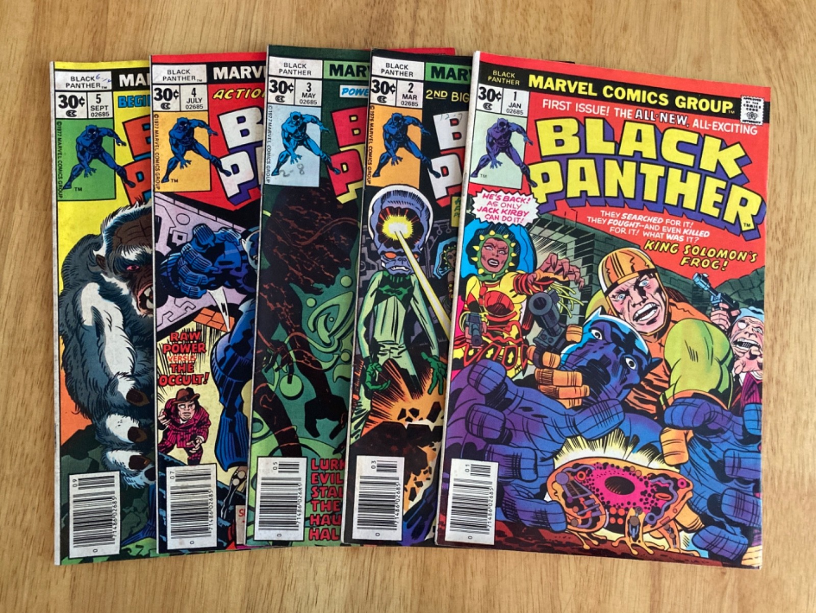 Run of *5* BLACK PANTHER (1977) #1-5 *Kirby* (VF, See Details...)