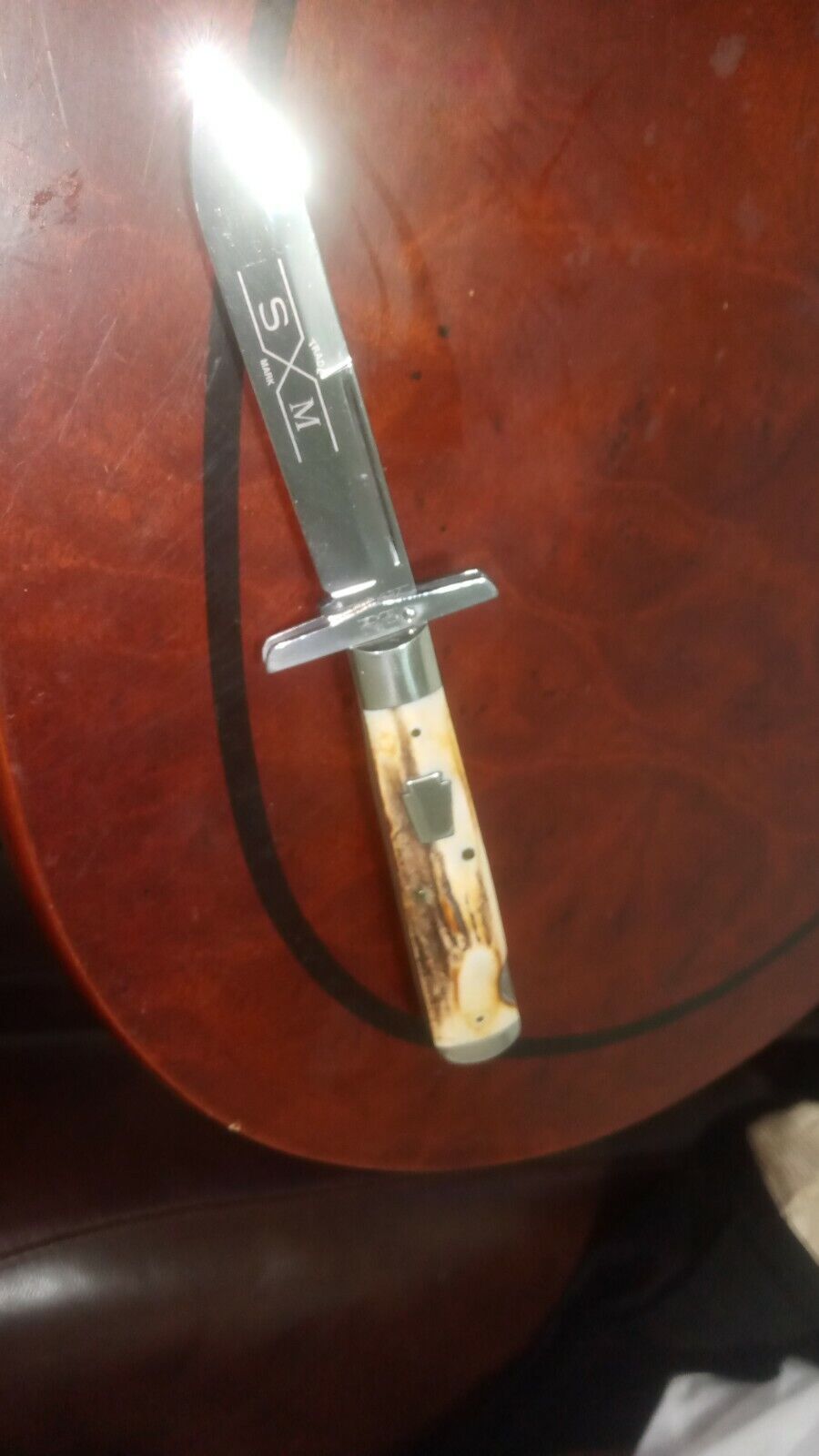 Schatt & Morgan Pocket Knife Queen Steel 031 91L Single Blade Bone Handle Used